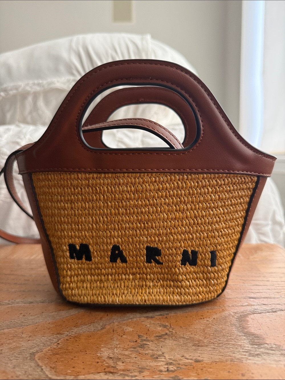 Marni Tropicalia Mini Straw Tote